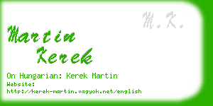 martin kerek business card